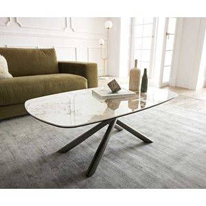 Konferenčný stolík Sarita 120x70 cm keramický minas melange bielo vyobraziť