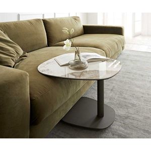 Konferenčný stolík Elenya 60x60 cm keramický minas bielo-béžový vyobraziť