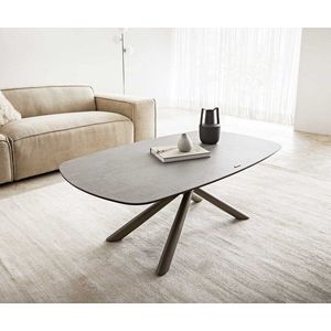 Konferenčný stolík Sarita 120x70 cm keramický aspetto concreto kovová vyobraziť