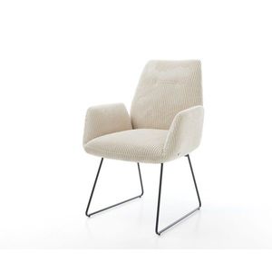 Jedálenská stolička Zoa-Flex manšestrová béžová podnož čierna vyobraziť