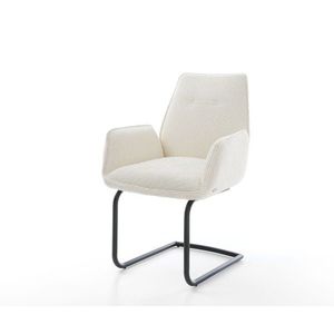 Jedálenská stolička Zoa-Flex bouclé biela konzolová podnož okrúhla vyobraziť