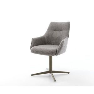 Jedálenská stolička Alja-Flex s podrúčkami bouclé striebornošedá vyobraziť