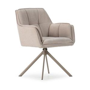 Béžové čalúnené jedálenské kreslá v súprave 2 ks Keiko – Marckeric vyobraziť