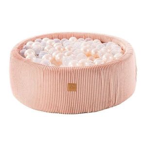 Ružový menčestrový bazénik s loptičkami ø 90x30 cm Montessori – Meowbaby vyobraziť