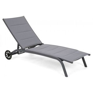 Polohovacie záhradné lehátko s kolieskami vyobraziť