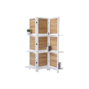 Paraván s policami 3-dielny Dekorhome vyobraziť