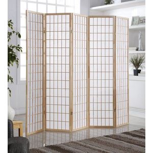 Paraván japonský 5dielny SC01-5 NAT Dekorhome vyobraziť