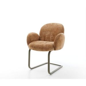 Nube-Flex jedálenská stolička s podrúčkami šenilová hrdza konzolová vyobraziť