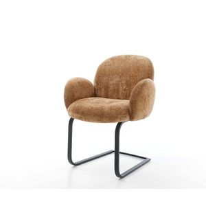 Nube-Flex jedálenská stolička s podrúčkami šenilová hrdzavá konzolová vyobraziť