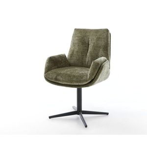 Jedálenská stolička Clea-Flex šenilová olivová podnož čierna 360° vyobraziť