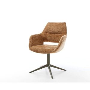 Jídelní židle Yago-Flex s područkami žinylka rezavá podnož titanová vyobraziť