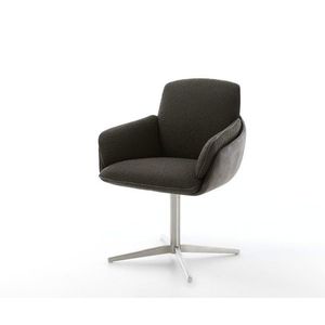 Luan-Flex jedálenská stolička s podrúčkami mix materiálov čierna vyobraziť