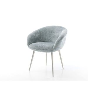 Vinka-Flex jedálenská stolička s podrúčkami šenilová pastelová modrá vyobraziť