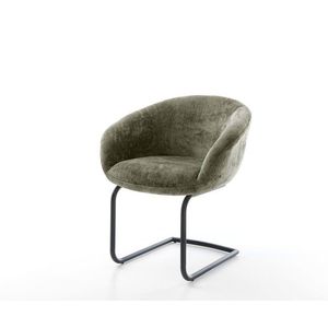 Vinka-Flex jedálenská stolička s podrúčkami šenilová olivová konzolová vyobraziť