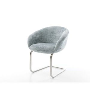 Vinka-Flex jedálenská stolička s podrúčkami šenilová pastelová modrá vyobraziť