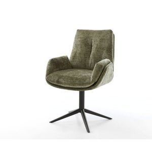 Jedálenská stolička Clea-Flex šenilová olivová podnož čierna hojdacia vyobraziť