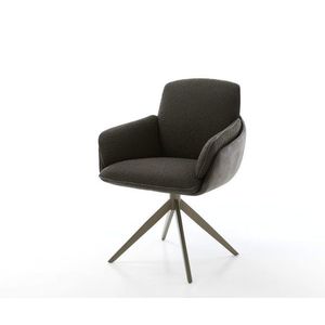 Luan-Flex jedálenská stolička s podrúčkami mix materiálov čierna vyobraziť