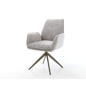 Jedálenská stolička Zoa-Flex šenil striebornošedá krížová podnož vyobraziť