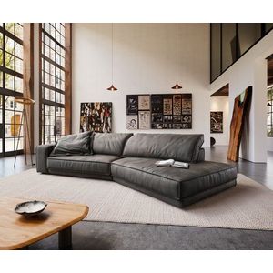 Veľká pohovka Snoosh 400x150 cm z mikrovlákna čierna vintage recamiere vyobraziť