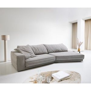 Snoosh veľká pohovka 400x150 cm textúrovaná látka mäkká sivá vyobraziť