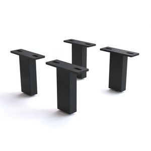 Štvorhranná noha 12, 5 cm kovová čierna pre všetky typy nábytku vyobraziť