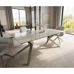 Jedálenský stôl Edge 200x100 keramický Laminam® Onice Oro ?Zenthara vyobraziť