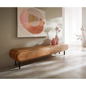 Sohara 175 cm akácia prírodná 4 dvere L noha čierna vyobraziť