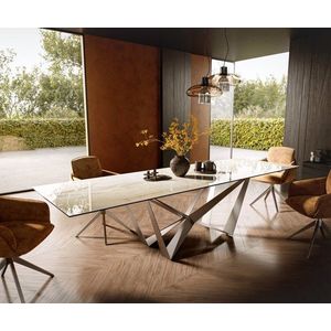 Jedálenský stôl Edge 300x100 keramický Laminam® Onice Oro ?Spider vyobraziť