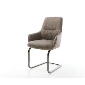 Konzolové kreslo Zelia-Flex s podrúčkami z mikrovlákna taupe Vintage vyobraziť