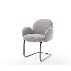 Konzolové kreslo Nube-Flex s podrúčkami na šnúre striebornosivé ploché vyobraziť