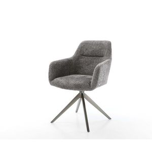 Otočné kreslo Pejo-Flex Bouclé Grey Krížový rám široký Grafitový 360° vyobraziť