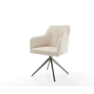 Otočné kreslo Greg-Flex Cord béžová Krížový rám široký grafit Otočné vyobraziť