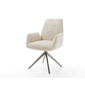 Otočné kreslo Zoa-Flex Cord béžová Krížový rám široký grafit Otočné vyobraziť
