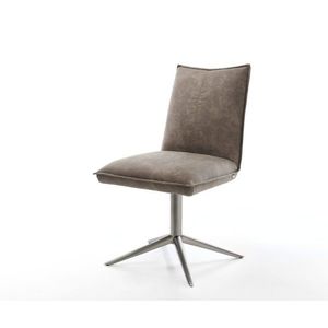 Otočné kreslo Lelio-Flex mikrovlákno taupe vintage základňa grafit vyobraziť