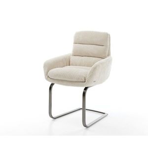 Konzolové kreslo Abelia-Flex s podrúčkami Cord Beige Flat Graphite vyobraziť