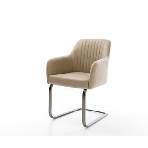 Greg-Flex béžové konzolové kreslo z mikrovlákna Vintage s plochým vyobraziť