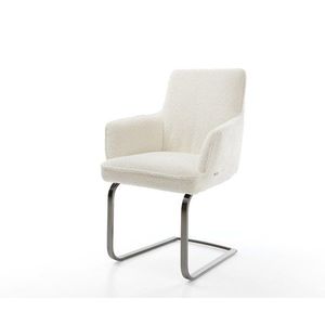 Konzolové kreslo Heira-Flex s podrúčkami Bouclé biele Konzolové kreslo vyobraziť