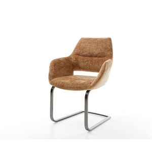 Yago-Flex konzolové kreslo s podrúčkami šenilová hrdza ploché vyobraziť