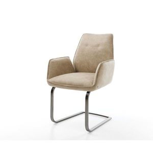 Konzola Zoa-Flex z mikrovlákna béžová vintage Konzola s plochým vyobraziť