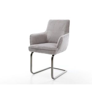 Konzolové kreslo Heira-Flex s podrúčkami na šnúre striebornosivé vyobraziť