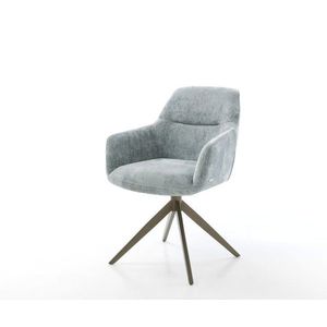 Otočná stolička Pejo-Flex šenilový pastelovo modrý krížový rám vyobraziť