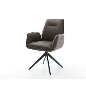 Otočná stolička Zoa-Flex Mikrovlákno antracit Vintage Cross Frame Wide vyobraziť