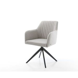 Otočná stolička Greg-Flex Stripes Svetlosivý krížový rám široký čierny vyobraziť