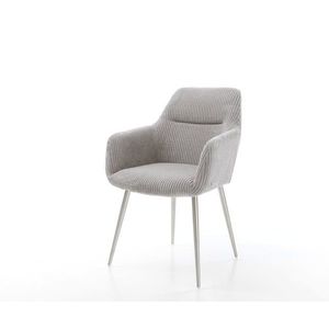 Jedálenská stolička Pejo-Flex manšestrová striebornošedá podnož zúžená vyobraziť