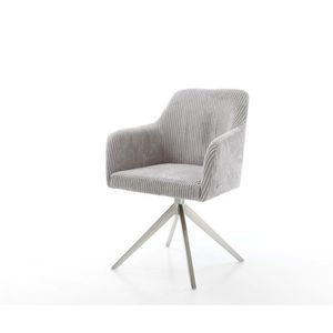 Jedálenská stolička Greg-Flex manšestrová striebornosivá krížová vyobraziť