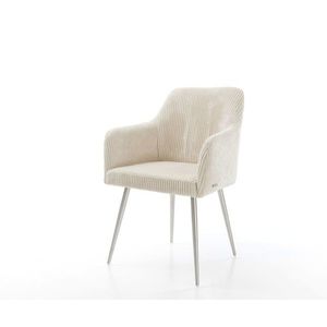 Jedálenská stolička Greg-Flex manšestrová béžová podnož zúžená vyobraziť