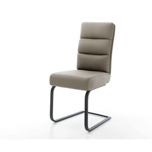 Jedálenská stolička Pela-Flex pravá koža béžová konzolová podnož vyobraziť