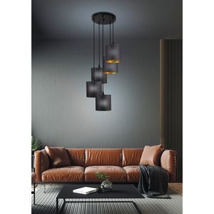 Závesná lampa, čierna, 5xE14, dlhá vyobraziť