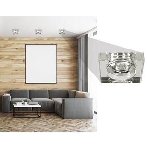 Štvorcové stropné svietidlo bezfarebné SS-16 vyobraziť