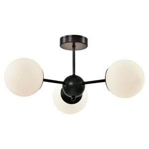 Závesná lampa Calari čierna 3x40W E14 biele tienidlo vyobraziť